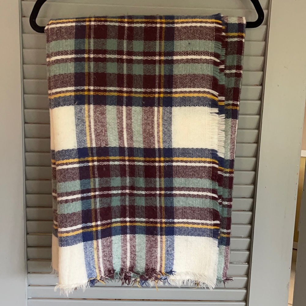 Zara Plaid Blanket Scarf